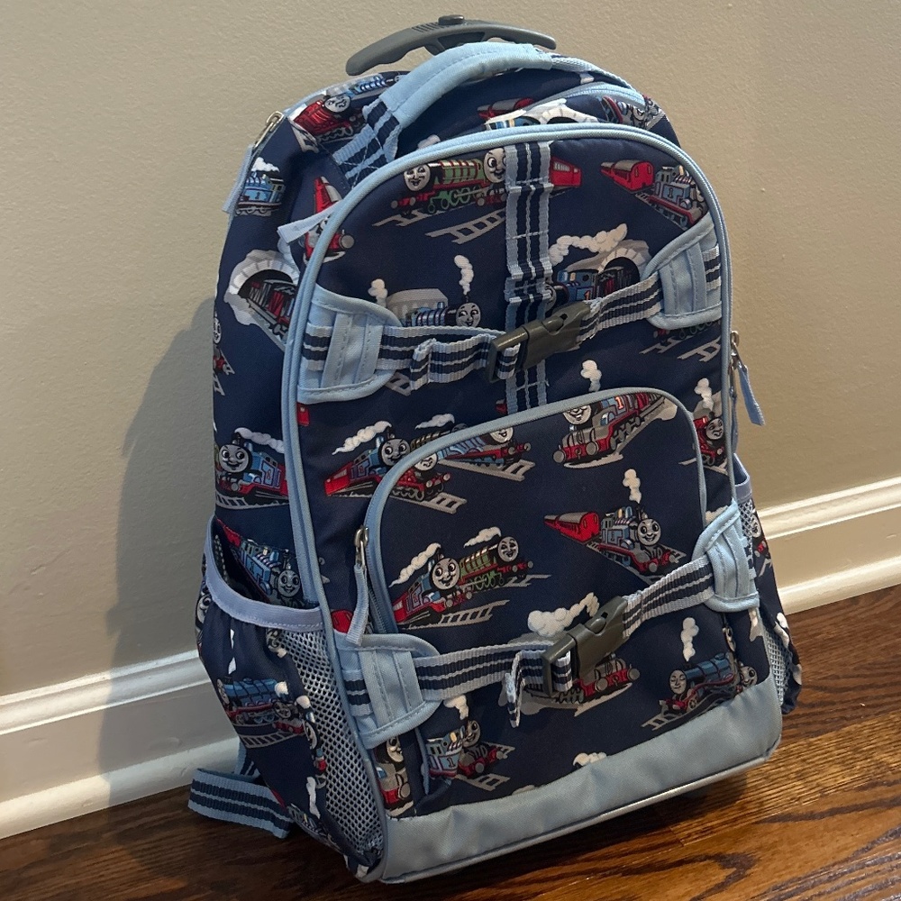 Pottery Barn kids Thomas the Train rolling bookbag